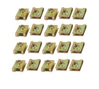 20pz Spring Steel Speed Fastener Extruded U Nut Brass Tone for M6 Screw