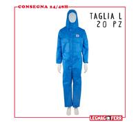 20PZ Tuta Protettiva 3M 4532+ tg.L Monouso Indumento Protezione 3 Cat Tipo 5/6