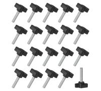20pz viti a testa zigrinata, M6x30mm, manopole a T in acciaio al carbonio