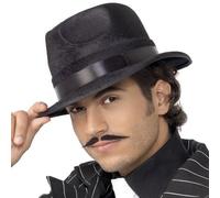 20s 1920s Indistruttibile Fedora Cappello Costume Durevole Gangster By Smiffys