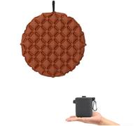 20s Fast Inflate Seat Pad 50 cm con pompa (caffè) | Include pompa per bottiglie, installazione rapida in 20 secondi, diametro 50 cm, spessore 5 cm, ideale per festival