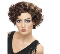 20s Parrucca da Donna Corto Ricci Grande Gatsby Donna Flapper Vestito Operato