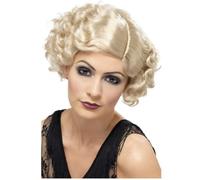 20s Parrucca da Donna Corto Ricci Grande Gatsby Donna Flapper Vestito Operato