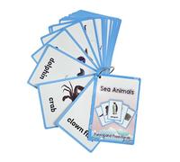 20Sheet Creatura Mare Carte di Studio Animali Marini Flashcards Kid Precoce Apprendimento Parola Carta Aula Lingua Aiuto Didattico Vita Marina Inglese Vocabolario Carte