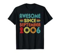 20th Birthday Idea Awesome Since September 2006 20 Years Old Maglietta