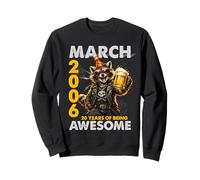 20th Birthday Raccoon Beer March 2006 Vintage 20 Years Old Felpa