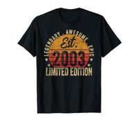 20th Birthday Vintage 20 Year Old Est 2003 Limited Edition Maglietta