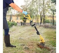 20V 250RPM Battery Powered Garden Mill Stake 3.9 Inch Max Depth of Ground Pull Out Pole for Lawn Yard Cultivation
