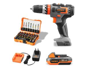 20V Akku Schlagbohrschrauber FX-E1SBS20-Set und das Bits-Set