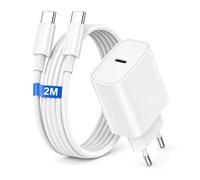 20W Caricatore iPhone con Cavo USB C 2m, Caricatore USB C e Cavo USB Type-C per iPhone 17/17 Pro/16/16 Pro Max/16e/15/15 Plus/iPad,Samsung Galaxy A56/S25/S24,Xiaomi,Pixel,Charger Spinotto Type C