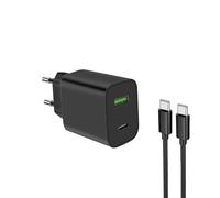 20W Caricatore USB C+USBA con Cavo,Rapido Caricabatterie Caricabatteria per lPhone 17/16//15 Plus Pro Max/14,lPad USB-C/USBA Presa Alimentatore Muro Carica Spinotto Spina Ricarica Adattatore Charger