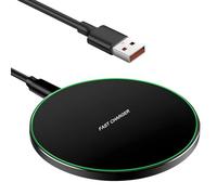 20W Caricatore Wireless Veloce Compatibile con iPhone 12/13/14/15/16, Sam-sung Galaxy S24/S23/S22/S21/S20, Xiaomi, Hua-wei, Caricabatterie Senza Fili Qi Rapido con Base Antiscivolo