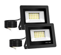 20W Faretto Led da Esterno 2 Pezzi Potenti Faretti Led Esterni 2000LM 24 LED