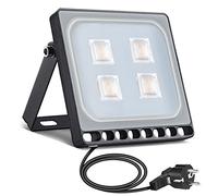 20W Proiettore LED Esterno Floodlight Faretto, Papasbox Super luminoso 2000Lumens Luce di Sicurezza,Bianco Caldo 3000K, Spina Europea, Faro Impermeabile IP67 per Giardino Cortile Garage Piazza