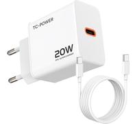 20W USB C Charger with 2m Cable for iPhone Pro Max 256GB, iPhone 16, iPhone Pro, iPad Pro, Caricatore USB C Quick Charge Plug