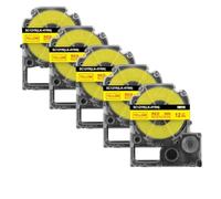 20x 12mm SS12KW etichetta compatibile per ST12KW funziona con la stampante LW-300 LW-400 LW-600P(20PK Red on Yellow)