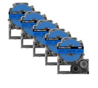 20x 12mm SS12KW etichetta compatibile per ST12KW funziona con la stampante LW-300 LW-400 LW-600P(20PK Black on Blue)