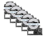 20x 12mm SS12KW etichetta compatibile per ST12KW funziona con la stampante LW-300 LW-400 LW-600P(20PK Blue on Clear)