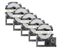 20x 12mm SS12KW etichetta compatibile per ST12KW funziona con la stampante LW-300 LW-400 LW-600P(20PK Gold on Clear)