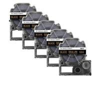 20x 12mm SS12KW etichetta compatibile per ST12KW funziona con la stampante LW-300 LW-400 LW-600P(20PK Gold on Black)
