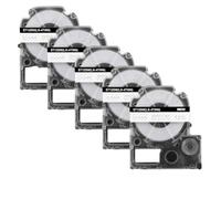 20x 12mm SS12KW etichetta compatibile per ST12KW funziona con la stampante LW-300 LW-400 LW-600P(20PK White on Clear)
