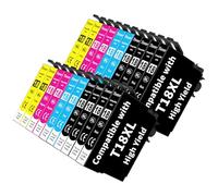 20X 18XL Multipack Compatibile con Epson 18XL Epson 18 XL Cartucce per Expression Home XP-215 XP-225 XP-302 XP-305 XP-312 XP-315 XP-322 XP-325 XP-402 XP-405 XP-412 XP-415 XP-422 XP-425, 8BK/4C/4M/4Y