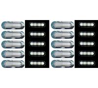 20x 24V Cromo Segnapasso Anteriore Luci LED Colore Bianco Neon Telaio Camion ...