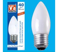 20x 40W Volta Opale Incandescente Filamento Regolabile Candela Es E27 Lampadina