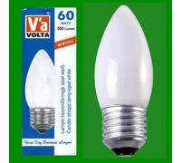 20x 60W Volta Opale Incandescente Filamento Regolabile Candela Es E27 Lampadina