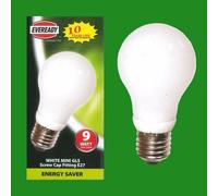 20x 9W Bassa Energia Mini GLS Cfl 3500K Bianco Lampadina, Es E27 Edison Lampade [EEK: B]