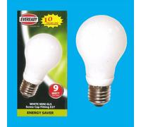20x 9W Bassa Energia Mini GLS Cfl 3500K Bianco Lampadina, Es E27 Edison Lampade [EEK: B]