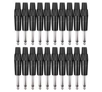 20x Adattatore Connettori Jack Plug 6,3mm Maschio Mono Set Audio Palco Saldare