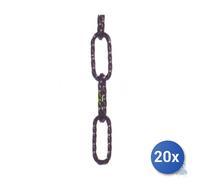 20x Aref Catene Decorata Quadra Ritorta Nera Mm 3,5