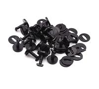20X Auto Tappetino Base Trim Clip Vite con sostituzione di blocco per base a vite con chiusura di ricambio per sostituzione per 3 5 7 Serie X1 X3 X5 E34 E60 E61 E38 82119410191 51471881521 Nero