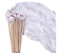 20x bacchette di nastro festoni nuziali con campanelli d'oro per i migliori