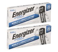 20x Batteria Lithium Energizer Ultimate LR03 1.5V AAA Micro L92