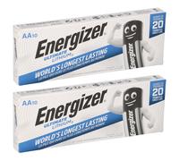 20X Batteria Lithium Energizer Ultimate LR06 1.5V AA Mignon L91