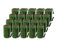 20x Batteria ricaricabile Ni-Mh 1/2 A 1,2V 1000mAh con linguette lamelle terminali a saldare per pacco pacchi batteria lampada di emergenza 1/2A 2/3A 2/3AF 2/3 A AF 29x17mm 17x29mm