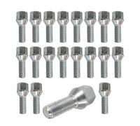 20x Bullone ruota M12x1,5 conico 60° 28mm | dimensione della chiave inglese 17mm compatibile con Mitsubishi Colt VII
