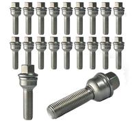 20x Bullone ruota M14x1.5 sferici 2-pezzi R14 42mm | dimensione della chiave inglese 17mm compatibile con VW ID. Buzz EB Touareg 3 4motion CR