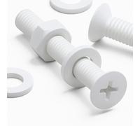 20x Bulloni dadi rondelle svasati a croce, Bianchi PP M6 x 40 mm