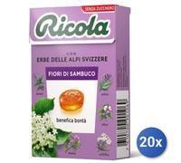 20x Bundle Caramelle Ricola Fiori Sambuco Gr 50