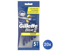 20x Bundle Gillette Radi E Getta Blue Ii 5 Pezzi Slalom