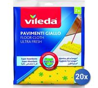 20x Bundle Vileda Pavimenti Giallo Microforato +30% Microfibra 50X60Cm 2Pz