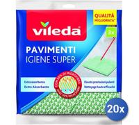 VILEDA Panno pavimenti Igiene super 9 panni da CM.50X45 riutilizzabili lavabili