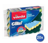 20x Bundle Vileda Spugna Glitzi 3In1