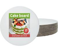 20x CAKE BOARD TONDO 3 mm x 25 cm vassoio sottotorta torta dolce dolci torte