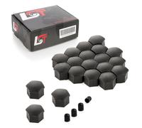 20x Cappuccio Tappi a Vite Ruota Nero 17 MM per Audi 80 90 100 A4 A6