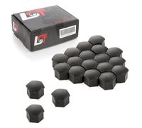 20x Cappuccio Tappi a vite ruota Set di bulloni per ruote neri 17 mm per DACIA
