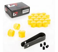 20x Cappuccio Tappi a Vite Ruota Set Giallo Lucido 17mm per bmw 1er 4er 5er
